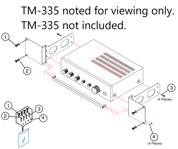 RMK-335 RACK-MOUNT KIT FOR TM-335 MIXER/AMPLIFIER